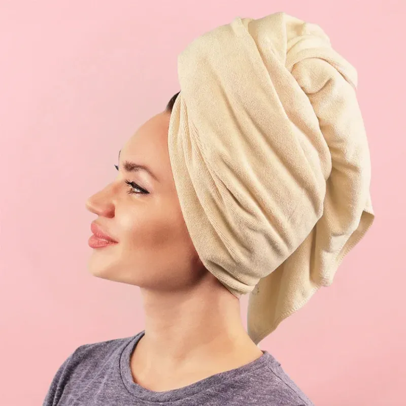 Microfiber Hair Towel Sand made by Zulily