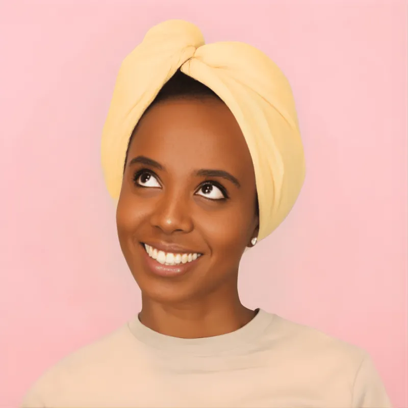 Microfiber Hair Wrap Yellow sold by Zulily