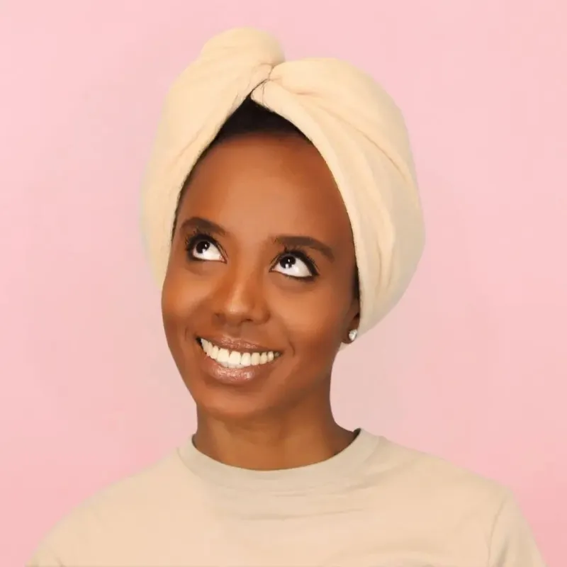 Microfiber Hair Wrap Sand made by Zulily