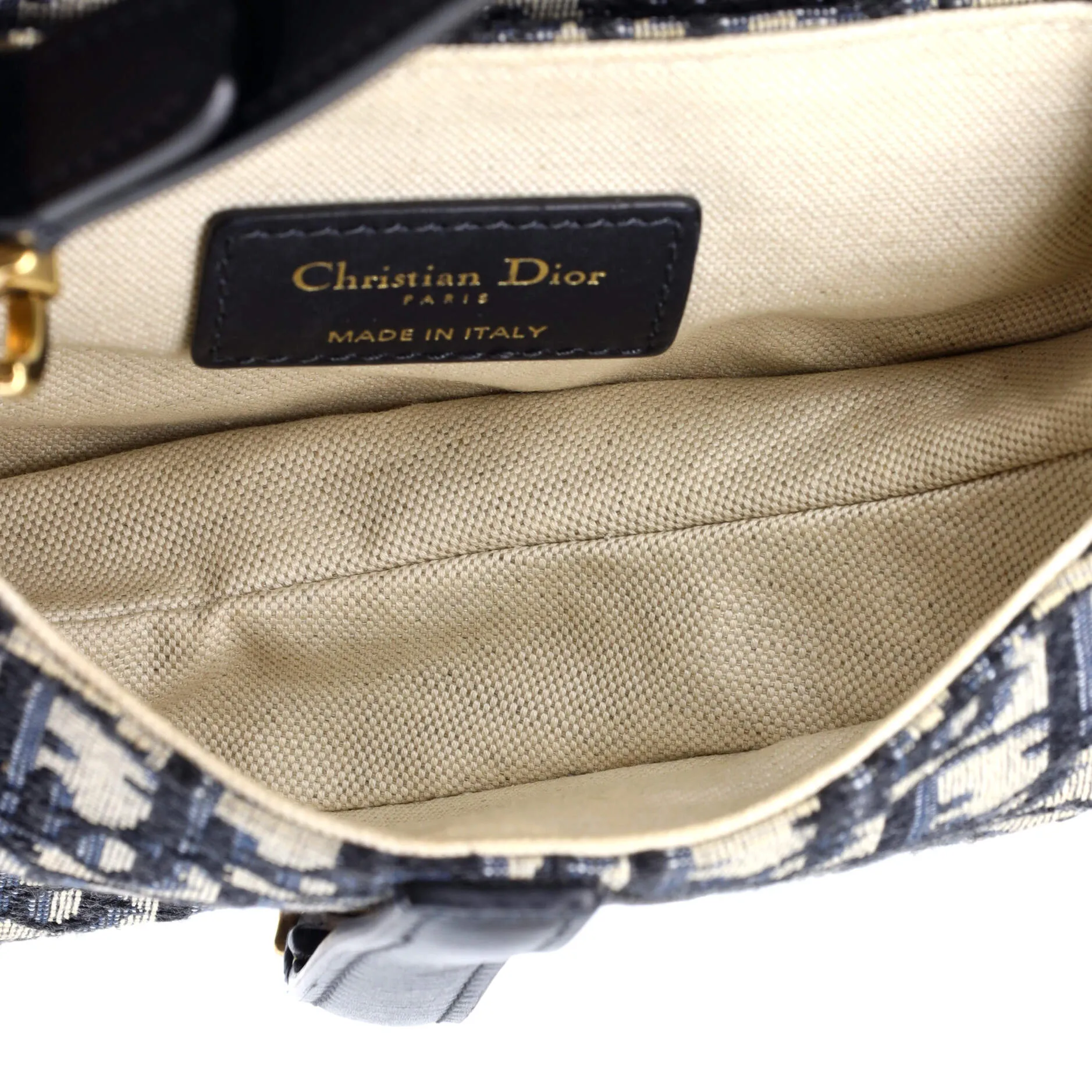 Pre-Loved Christian Dior Saddle Handbag Oblique Canvas Mini sold by Zulily product image thumbnail 5