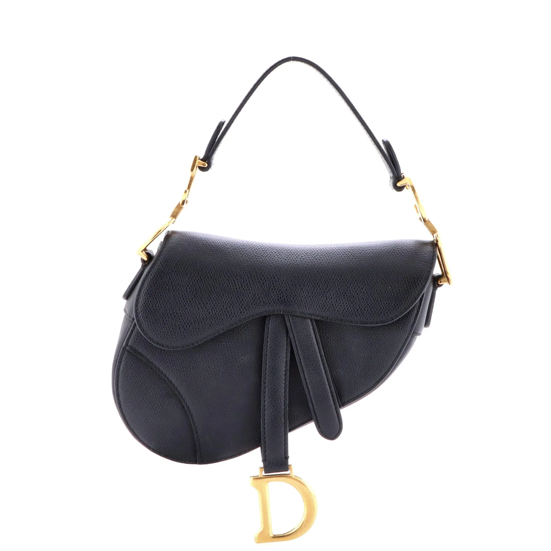 Pre-Loved Christian Dior Saddle Handbag Leather Mini sold by Zulily