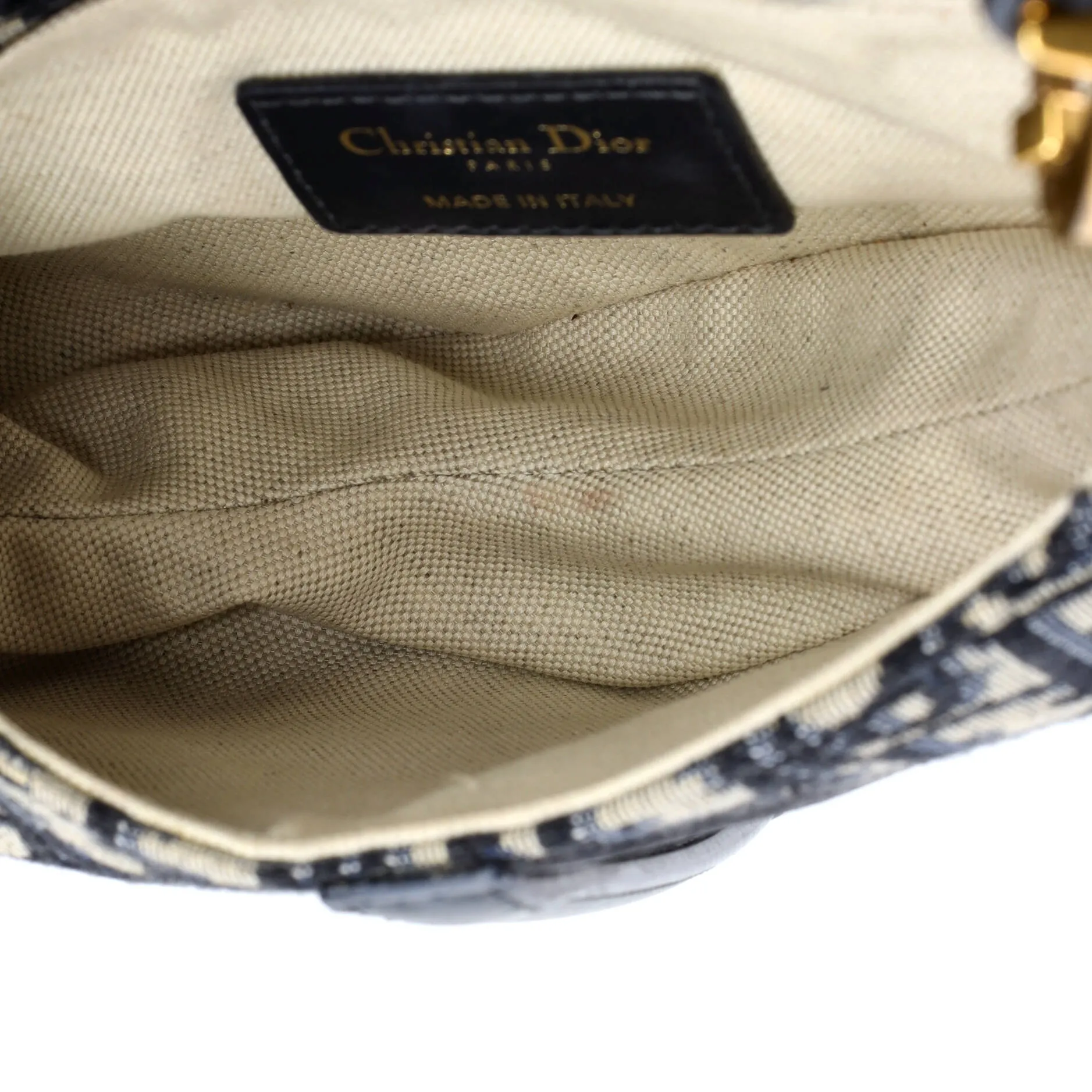 Pre-Loved Christian Dior Saddle Handbag with Strap Oblique Canvas Mini sold by Zulily product image thumbnail 5