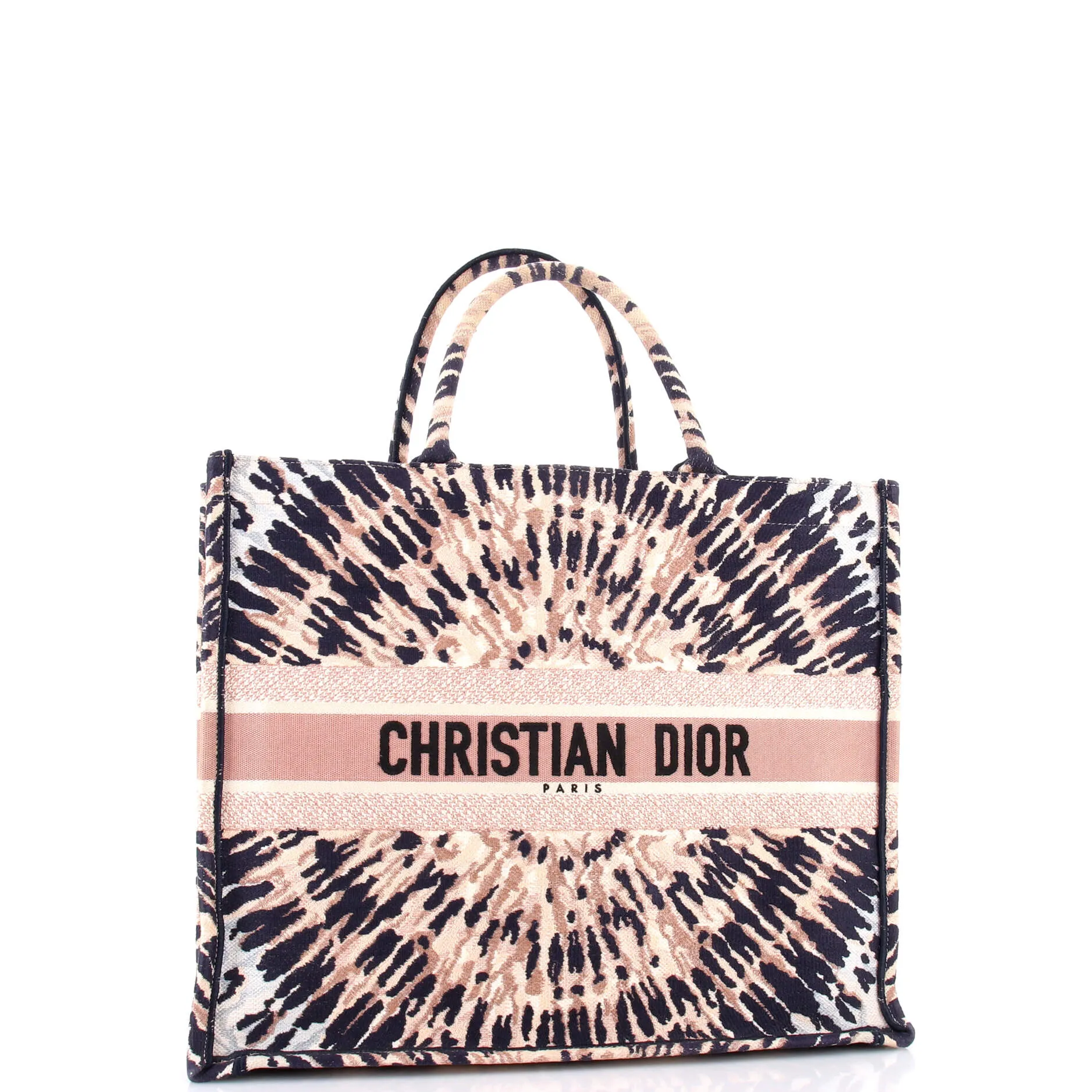 Pre-Loved Christian Dior Book Tote Embroidered Canvas Large sold by Zulily product image thumbnail 2