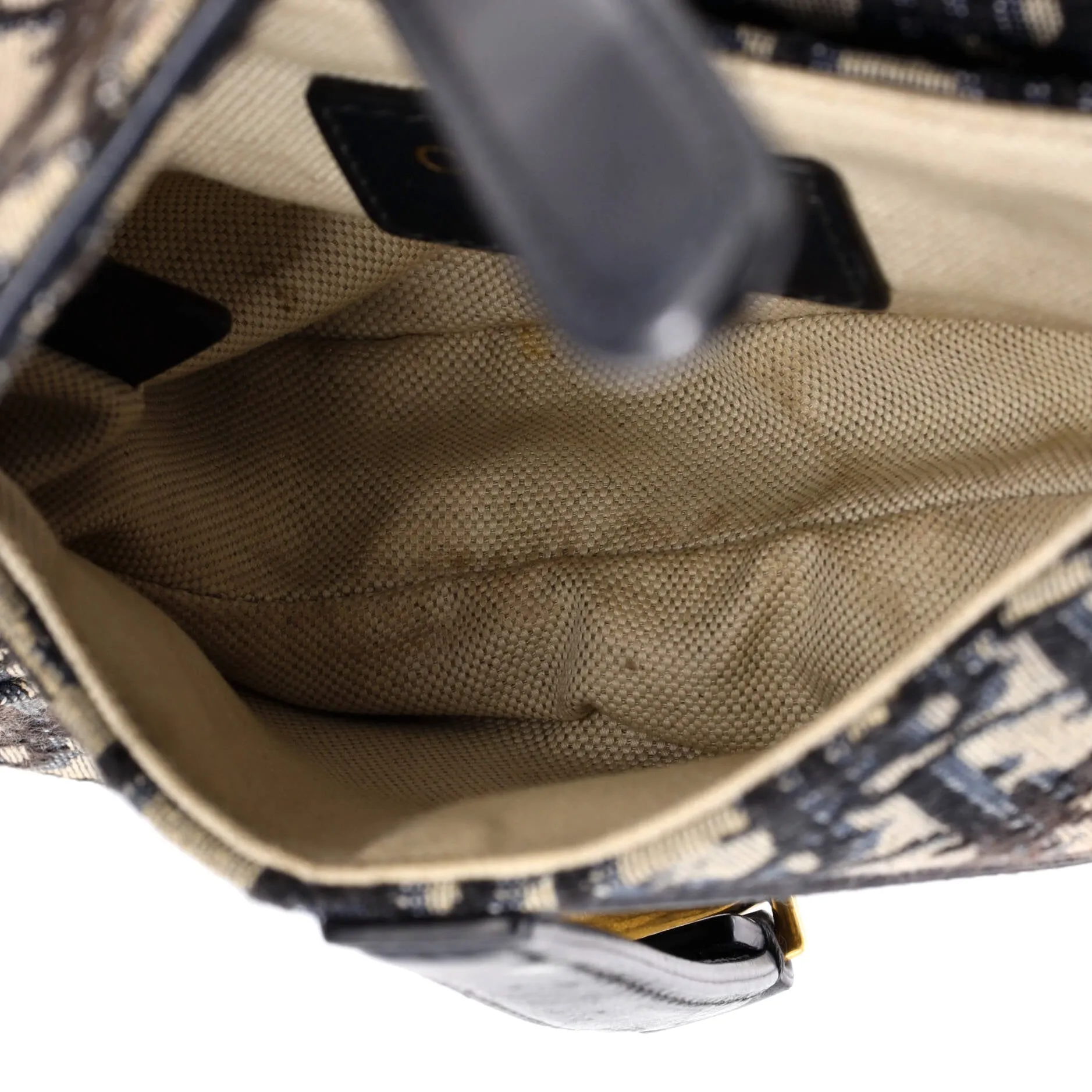 Pre-Loved Christian Dior Saddle Handbag with Strap Oblique Canvas Mini sold by Zulily product image thumbnail 5