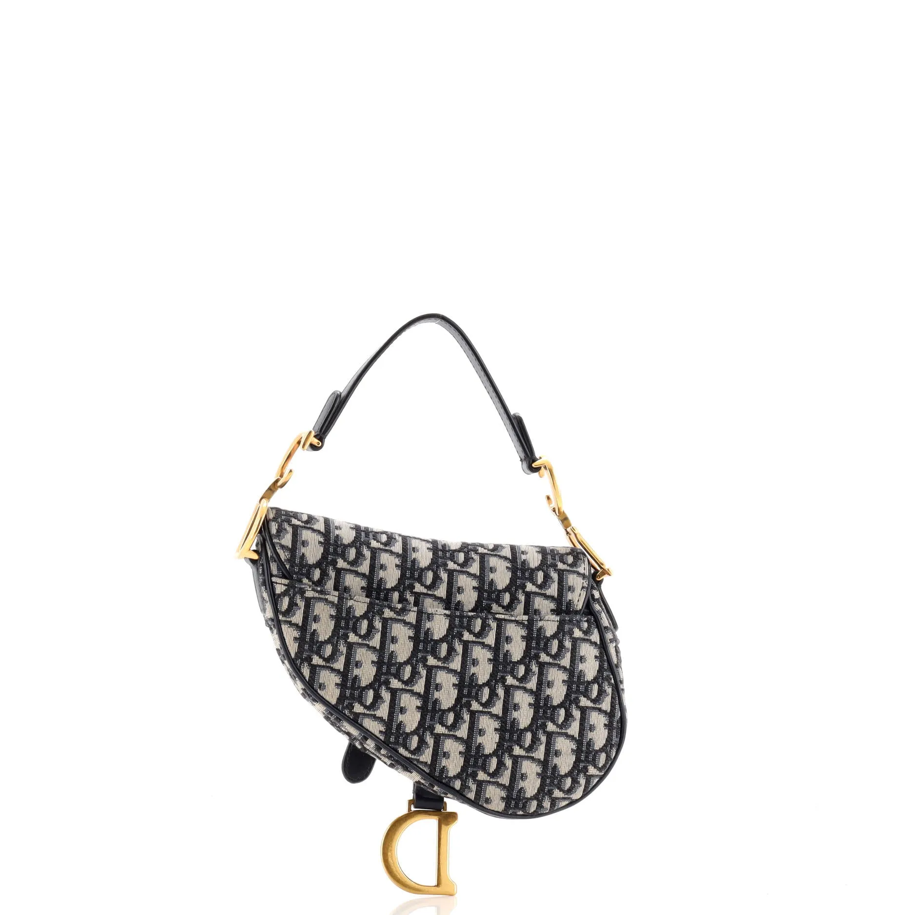 Pre-Loved Christian Dior Saddle Handbag with Strap Oblique Canvas Mini sold by Zulily product image thumbnail 3