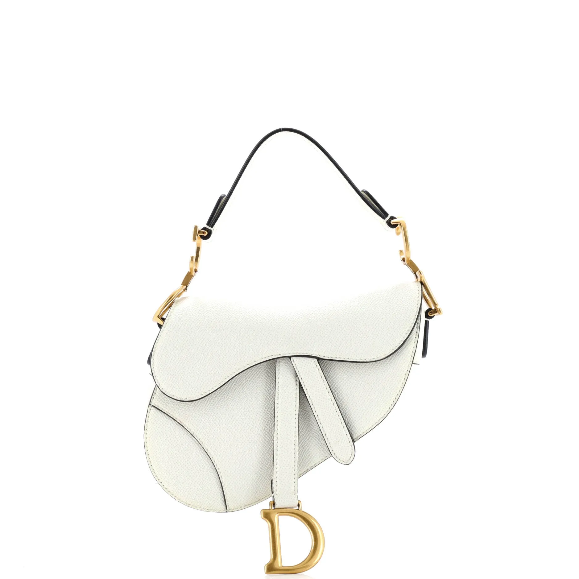 Pre-Loved Christian Dior Saddle Handbag Leather Mini sold by Zulily