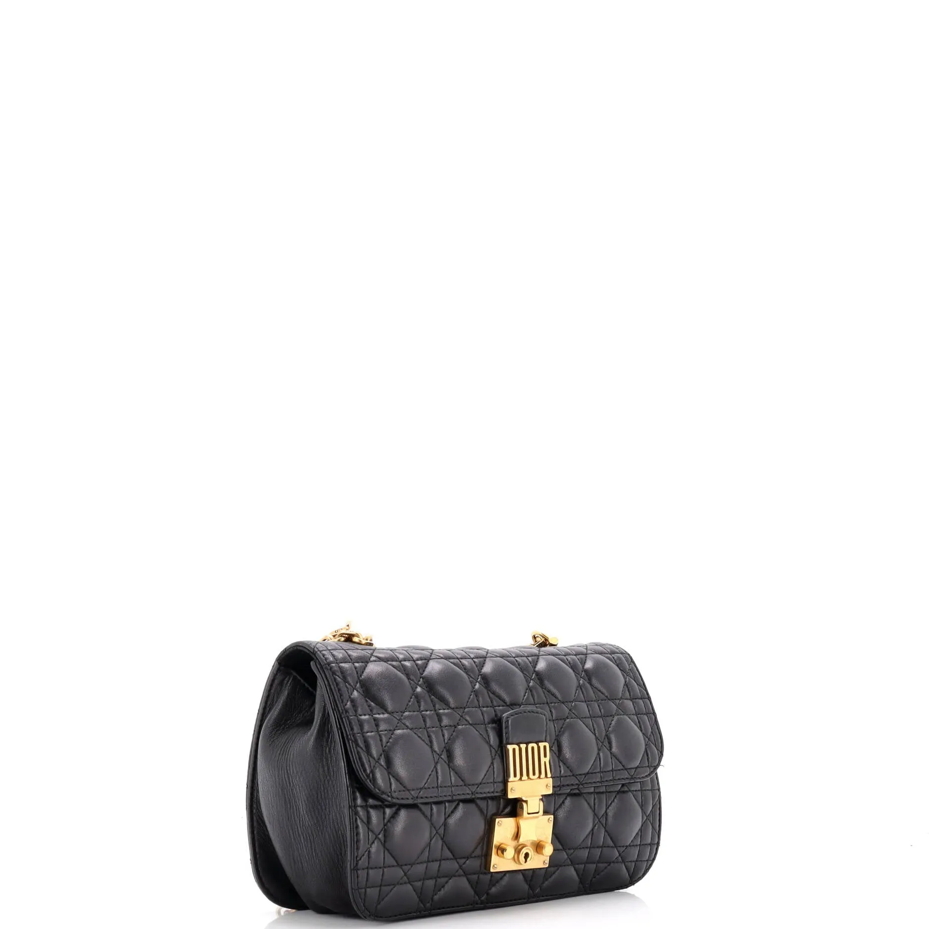 Pre-Loved Christian Dior Dioraddict Flap Bag Cannage Quilt Lambskin Medium sold by Zulily product image thumbnail 2