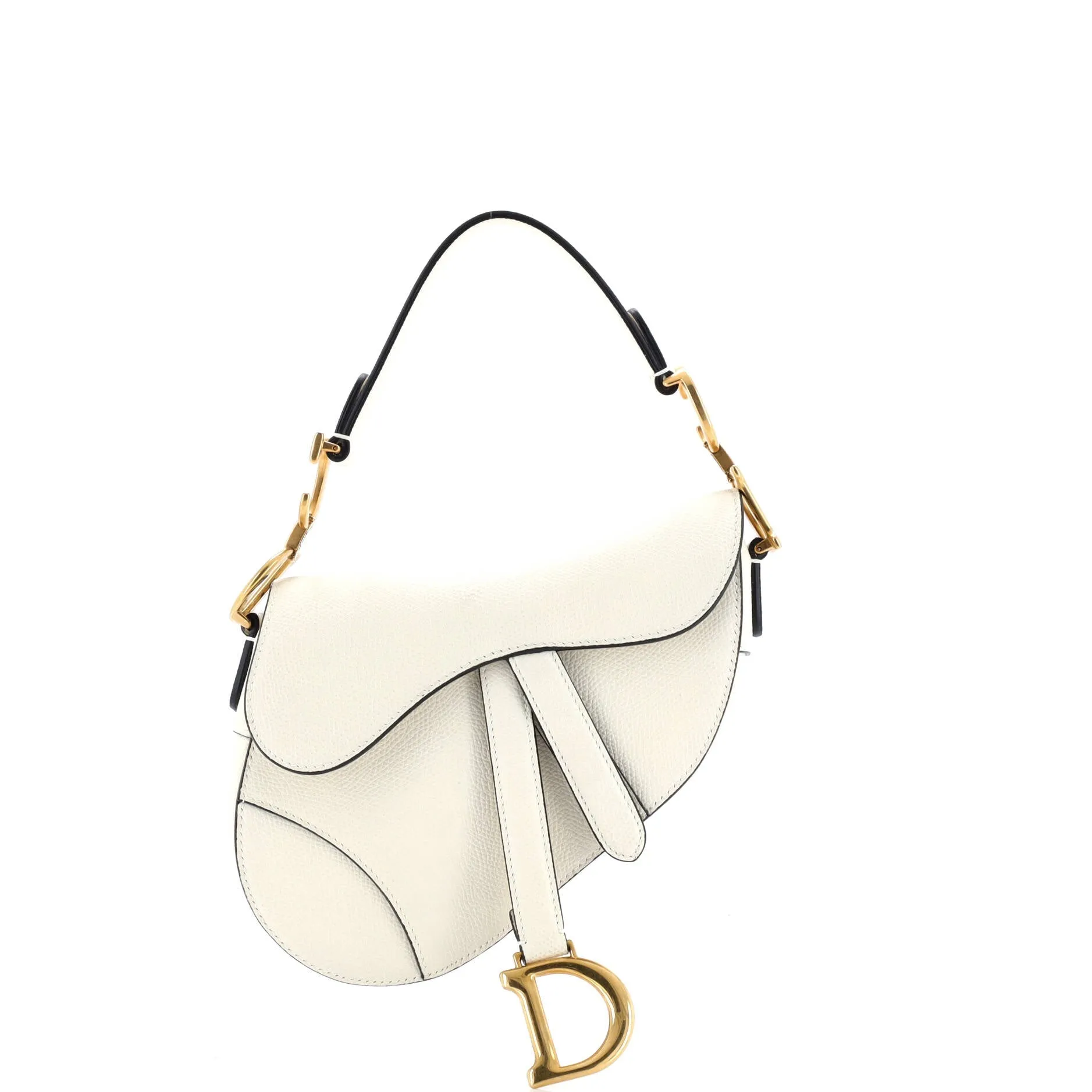 Pre-Loved Christian Dior Saddle Handbag Leather Mini sold by Zulily