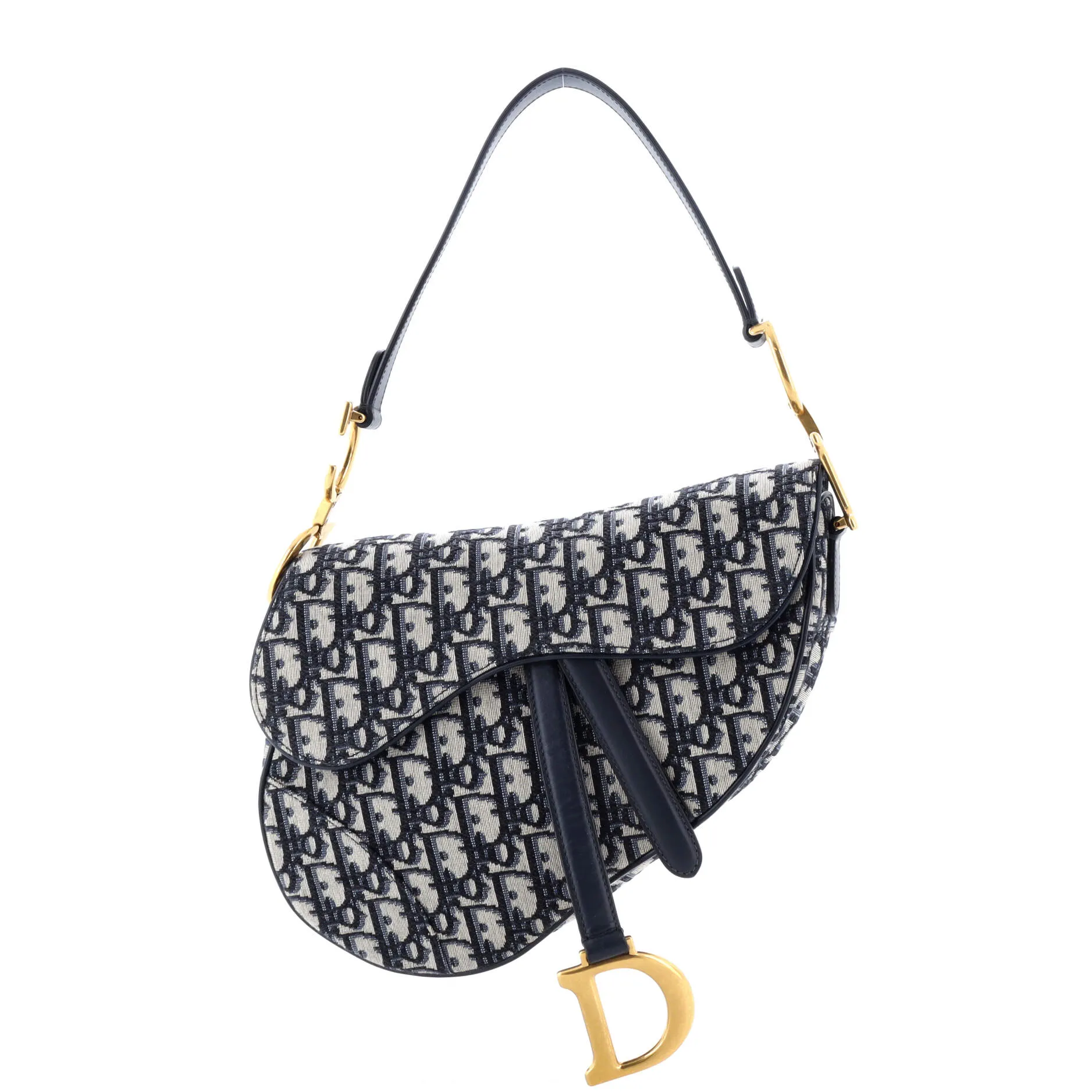 Pre-Loved Christian Dior Saddle Handbag Oblique Canvas Medium sold by Zulily