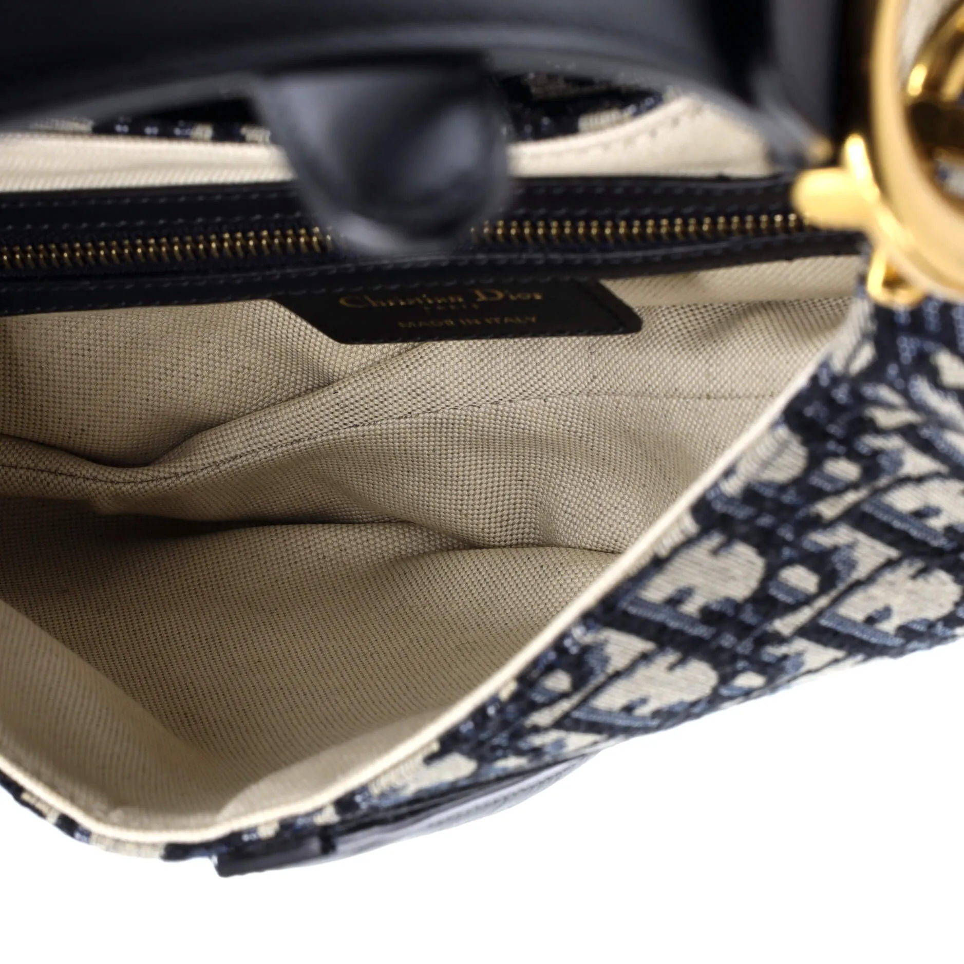 Pre-Loved Christian Dior Saddle Handbag Oblique Canvas Medium sold by Zulily product image thumbnail 5