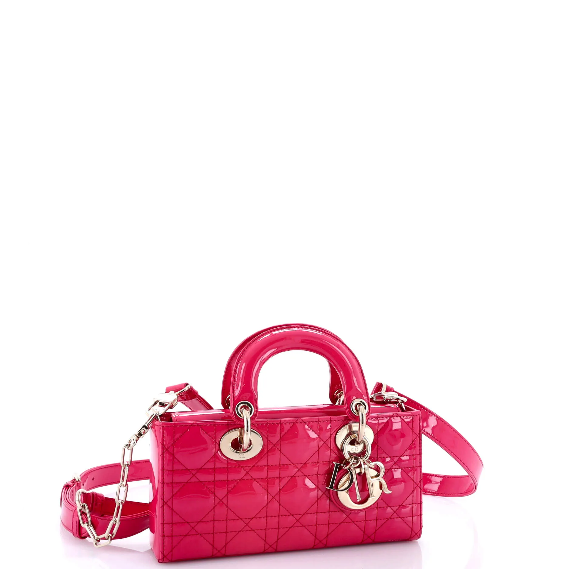 Pre-Loved Christian Dior Lady D-Joy Bag Cannage Quilt Patent Small sold by Zulily product image thumbnail 2