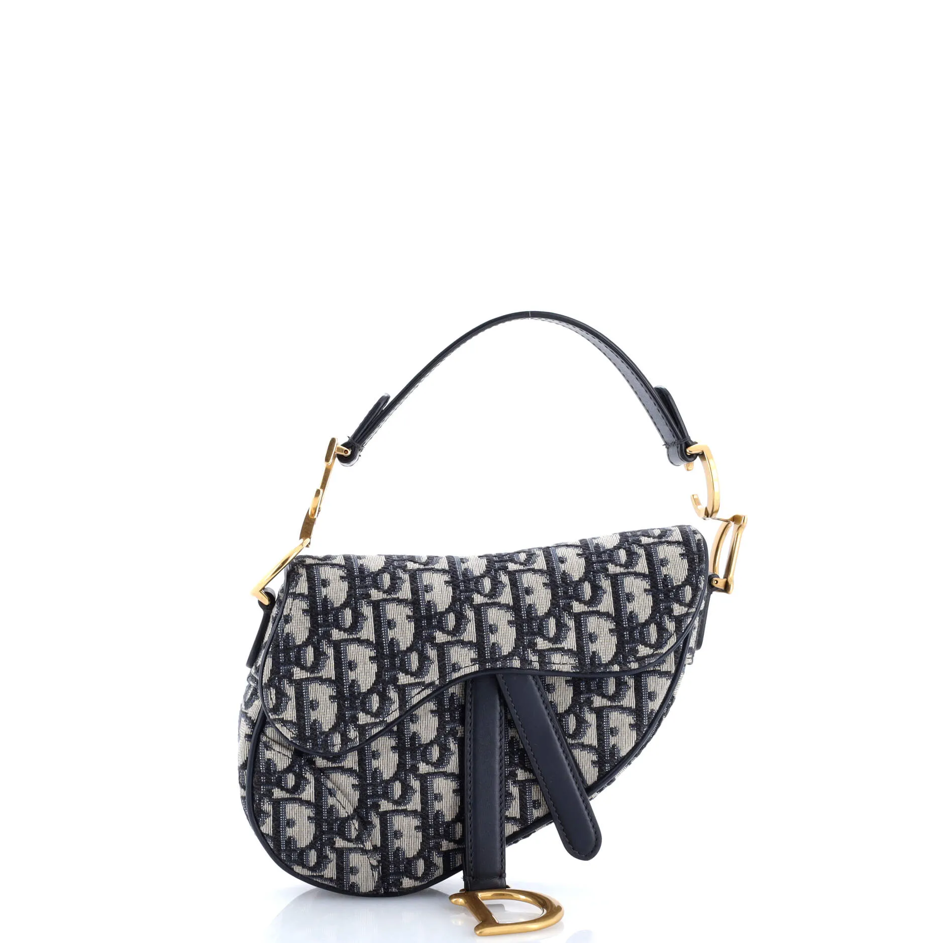 Pre-Loved Christian Dior Saddle Handbag Oblique Canvas Mini sold by Zulily product image thumbnail 2