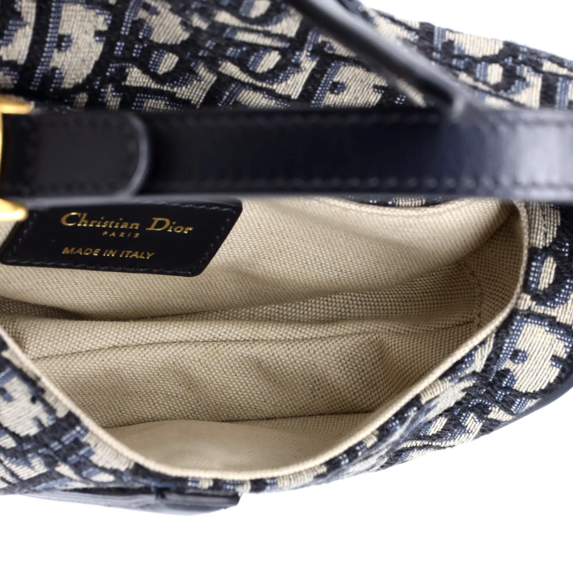 Pre-Loved Christian Dior Saddle Handbag Oblique Canvas Mini sold by Zulily product image thumbnail 5