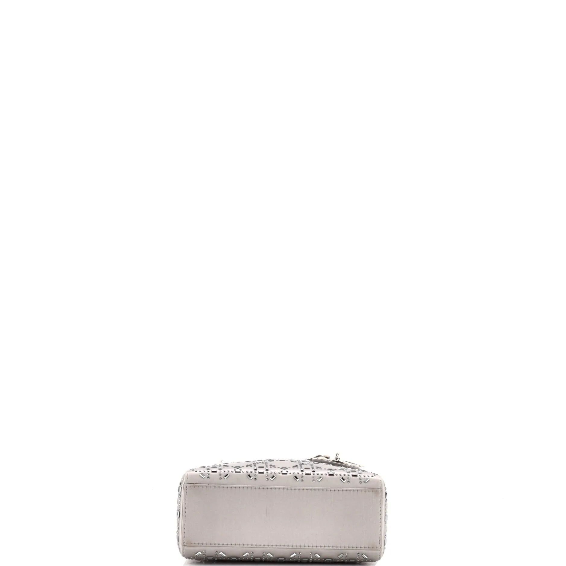 Pre-Loved Christian Dior Lady Dior Bag Crystal Embellished Cannage Quilt Satin Mini sold by Zulily product image thumbnail 4