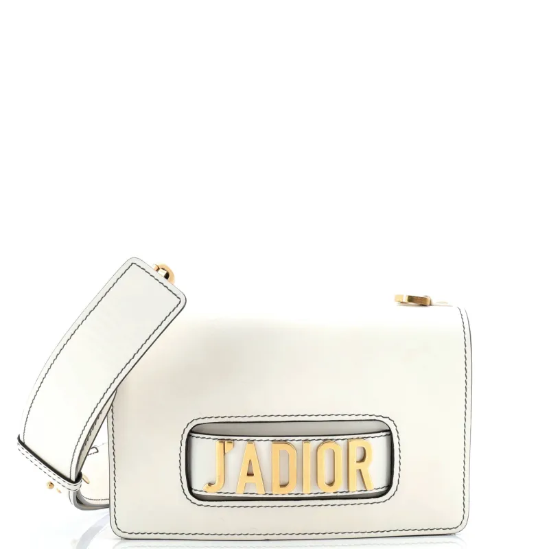Pre-Loved Christian Dior J'Adior Flap Bag with Strap Leather Medium made by Dior