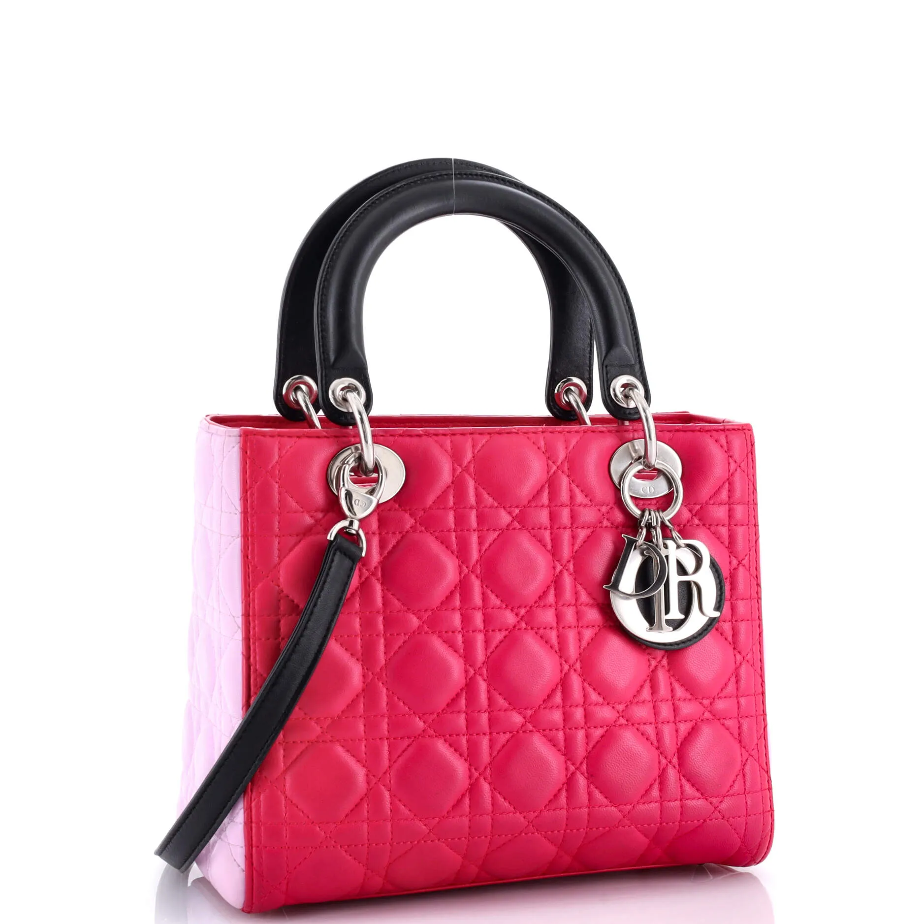 Pre-Loved Christian Dior Lady Dior Bag Cannage Quilt Lambskin Medium sold by Zulily product image thumbnail 2