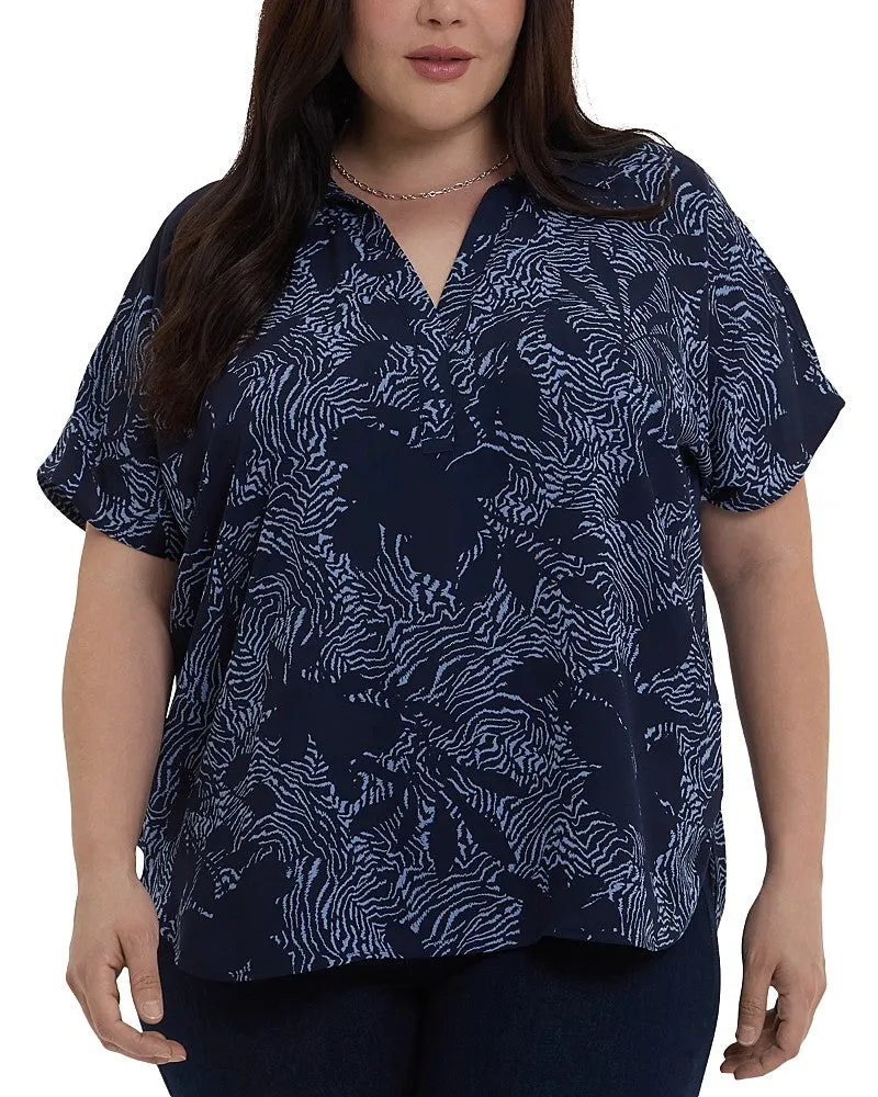 NYDJ Plus Becky Short Sleeved Blouse sold by Zulily product image thumbnail 5
