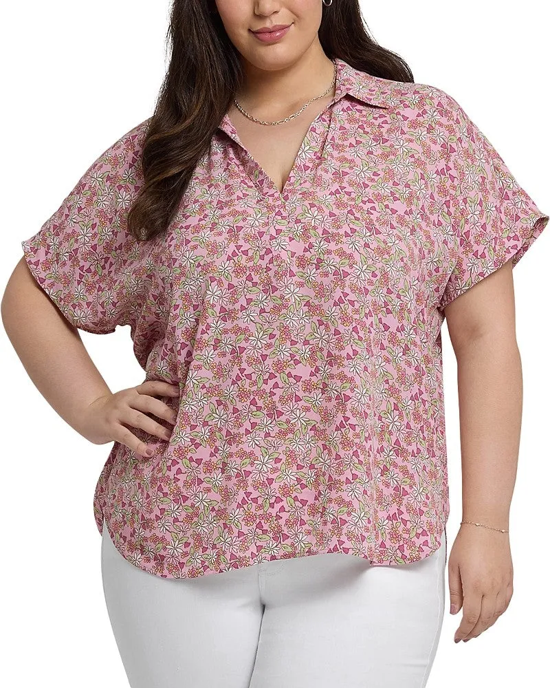 NYDJ Plus Becky Short Sleeved Blouse sold by Zulily product image thumbnail 2