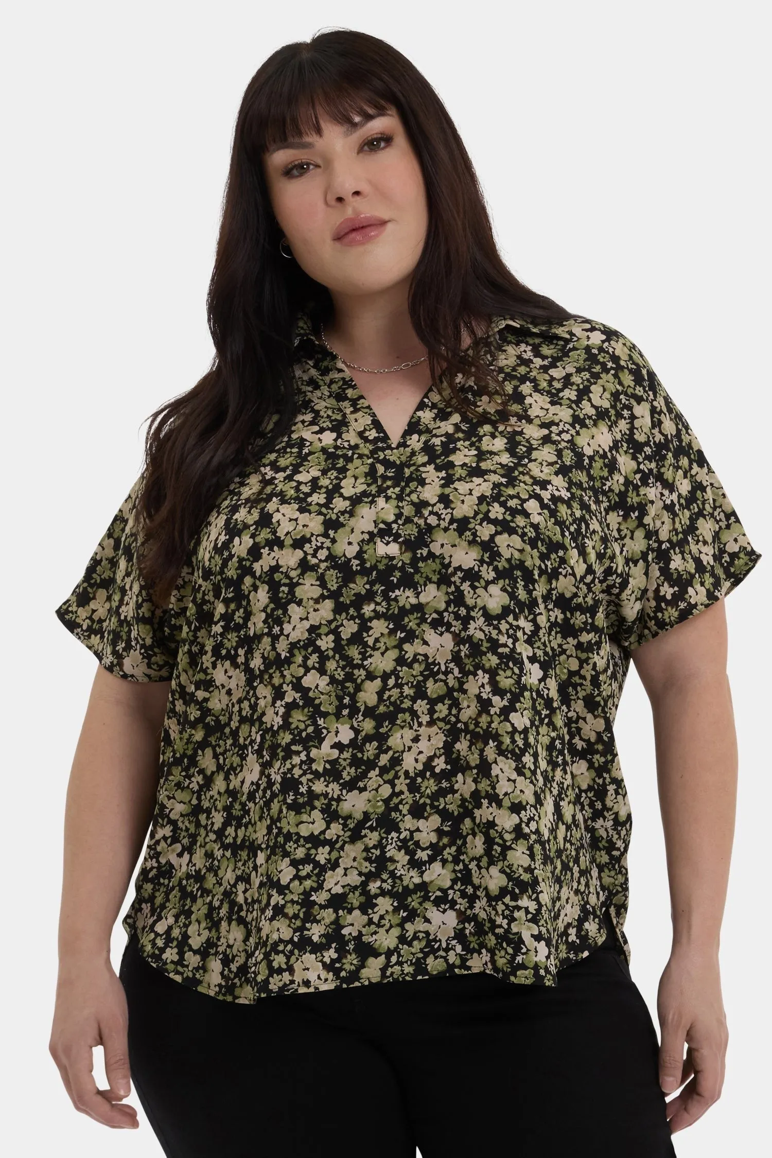 NYDJ Plus Becky Short Sleeved Blouse sold by Zulily product image thumbnail 3
