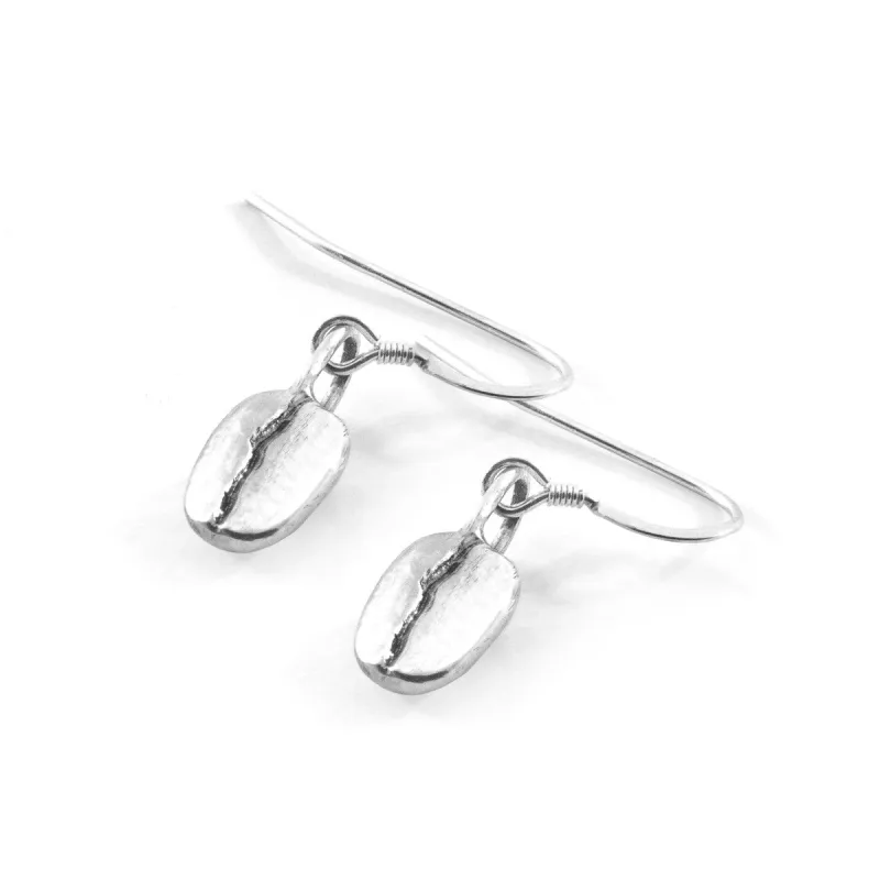 Anchor & Crew Gustatory Coffee Bean Silver Earrings made by Zulily