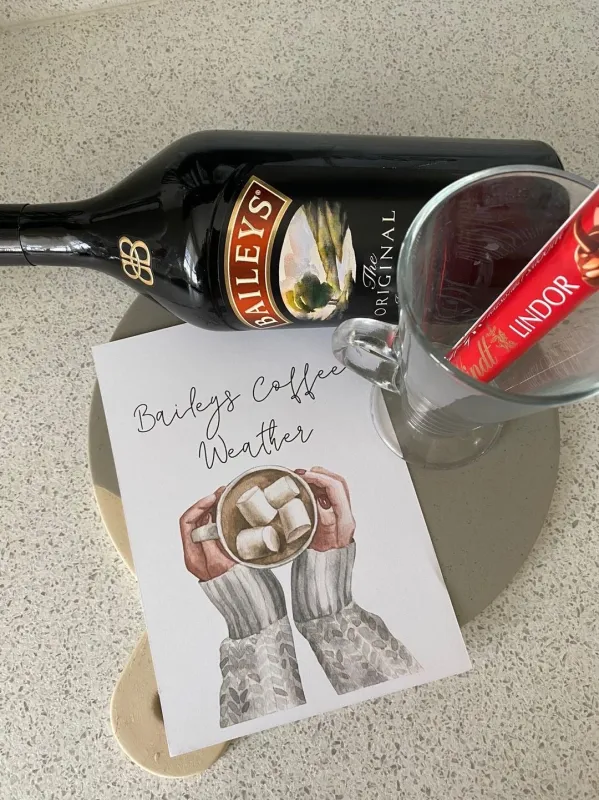 WinsterCreations™ Baileys Coffee Weather Christmas Seasonal Wall Home Decor Print made by Zulily