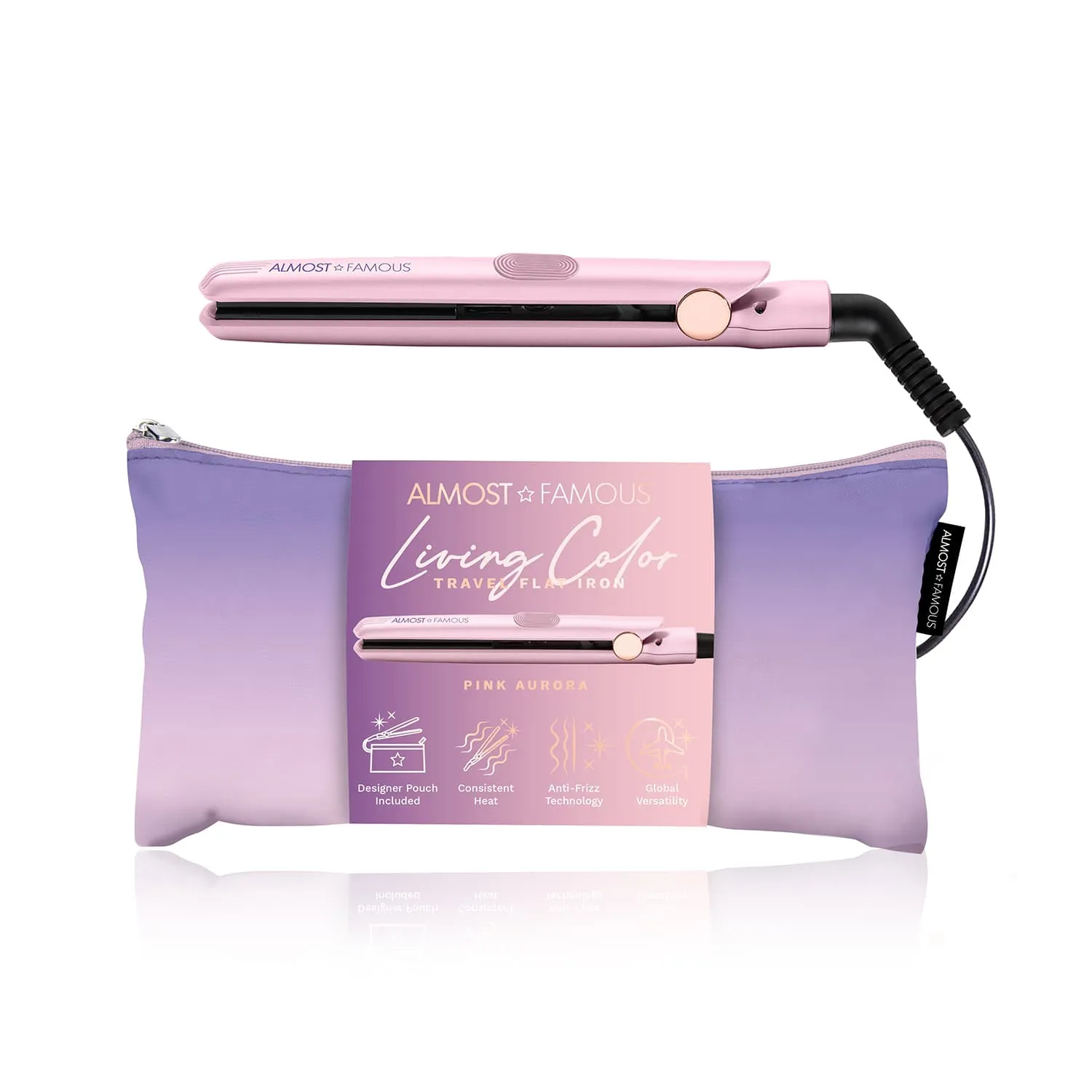 Almost Famous Mini Travel Flat Iron With Travel Pouch sold by Zulily