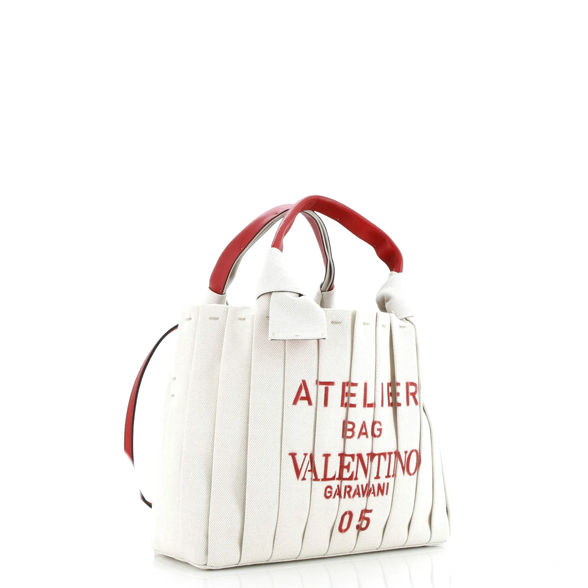 Pre-Loved Valentino Atelier 05 Tote Pleated Canvas Medium sold by Zulily product image thumbnail 3