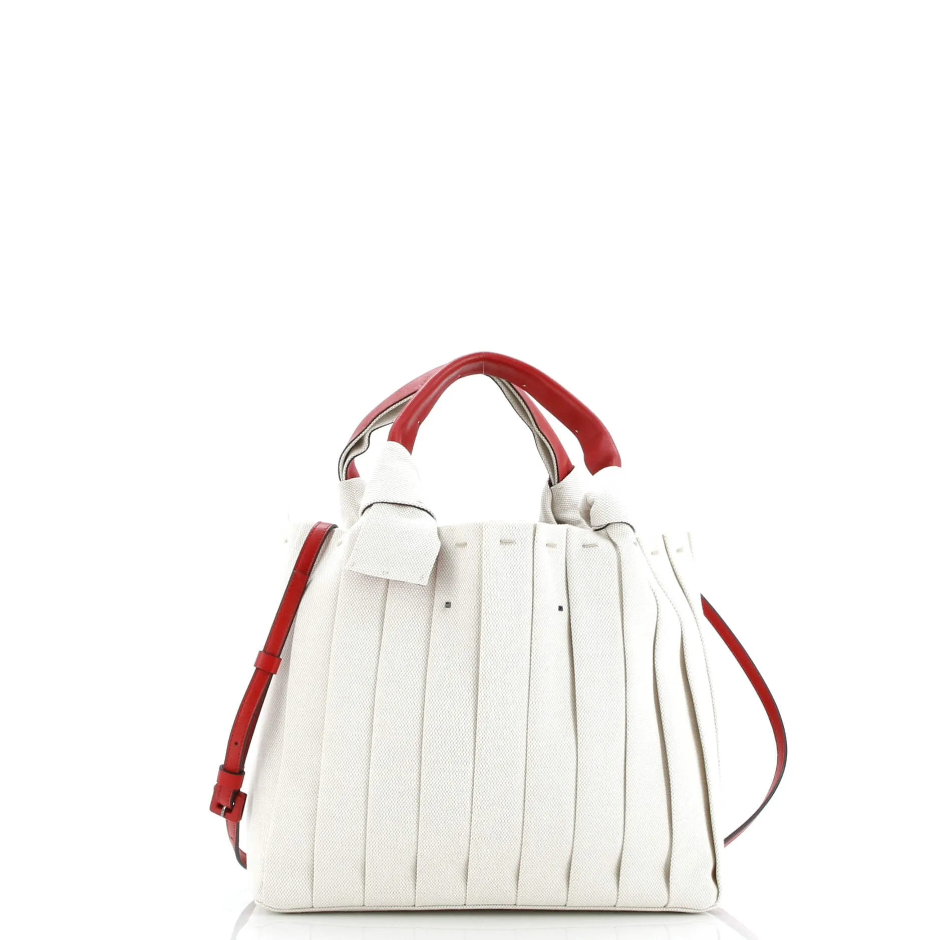 Pre-Loved Valentino Atelier 05 Tote Pleated Canvas Medium sold by Zulily product image thumbnail 4