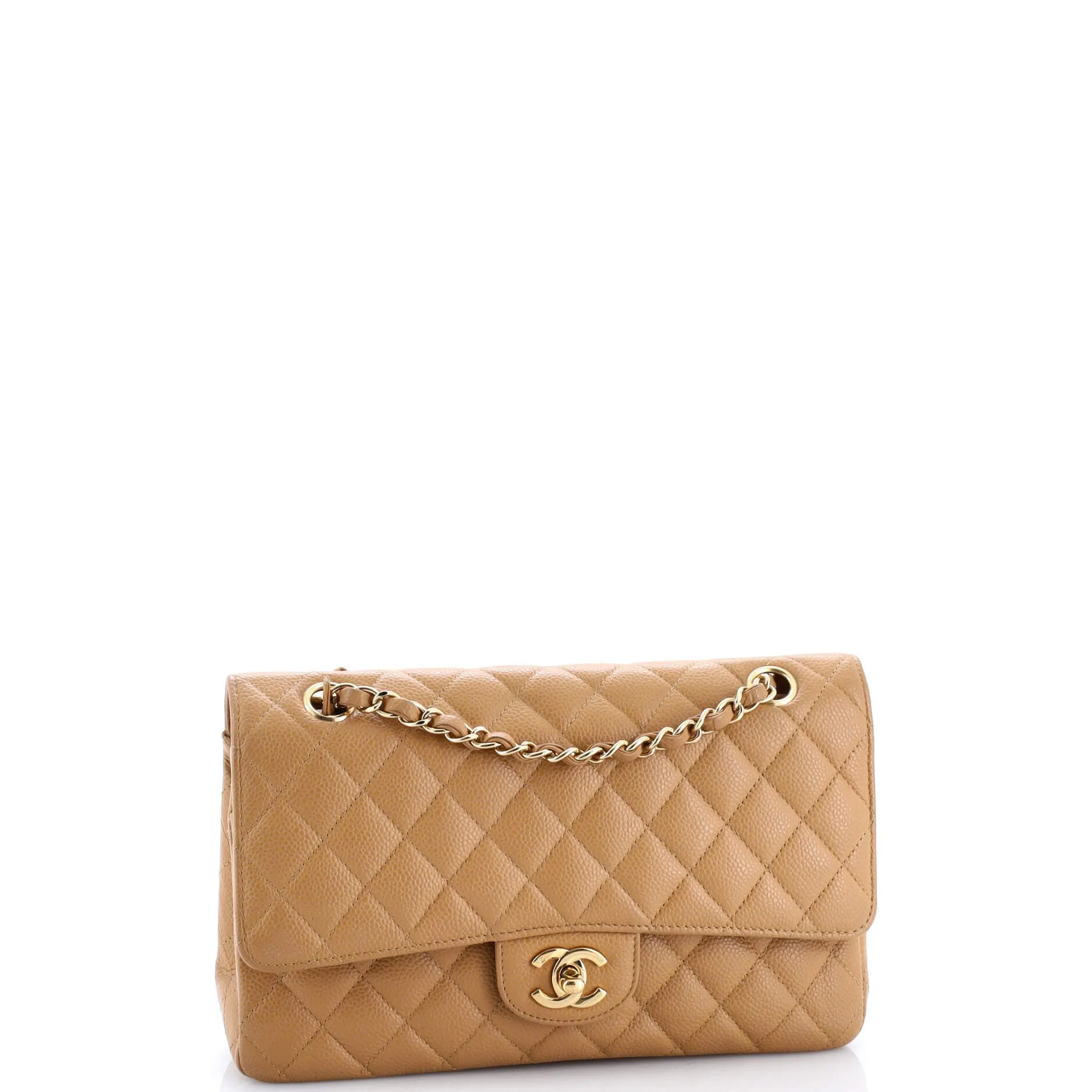 Pre-Loved Chanel Vintage Classic Double Flap Bag Quilted Caviar Medium sold by Zulily product image thumbnail 2