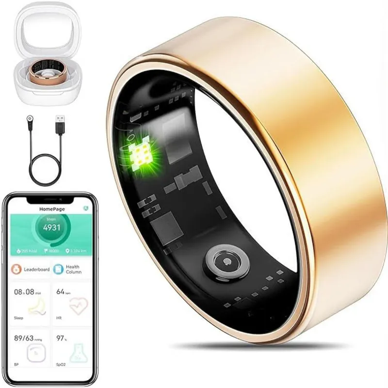 Smart Health Monitoring Ring with Heart Rate, Blood Oxygen & Sleep Tracking made by Zulily