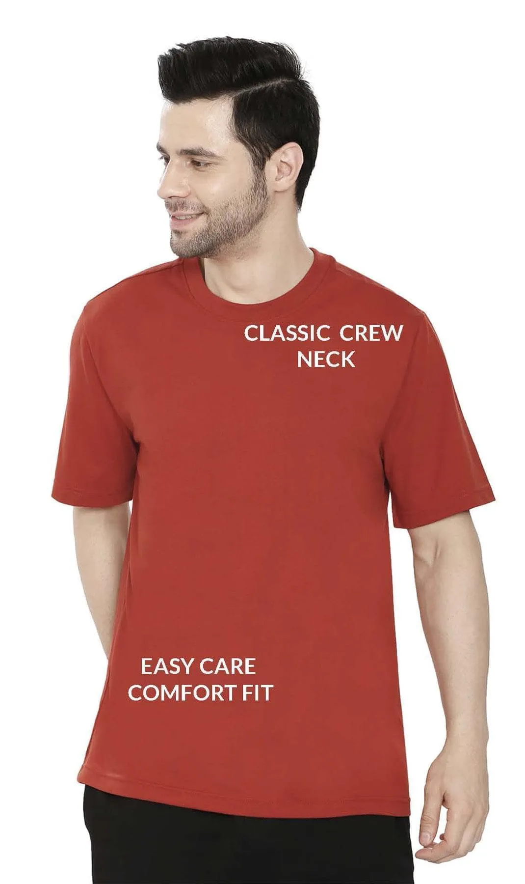 Men's Crew Neck Solid Color T-shirt in Short Sleeves and Relaxed Fit sold by Zulily product image thumbnail 2