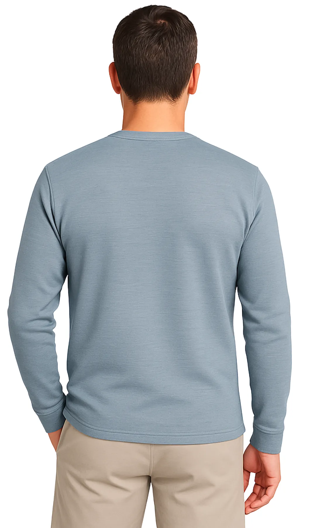 Men's Long Sleeve Henley shirt in cotton blend with 3 Button Placket & Chest Pocket sold by Zulily product image thumbnail 2