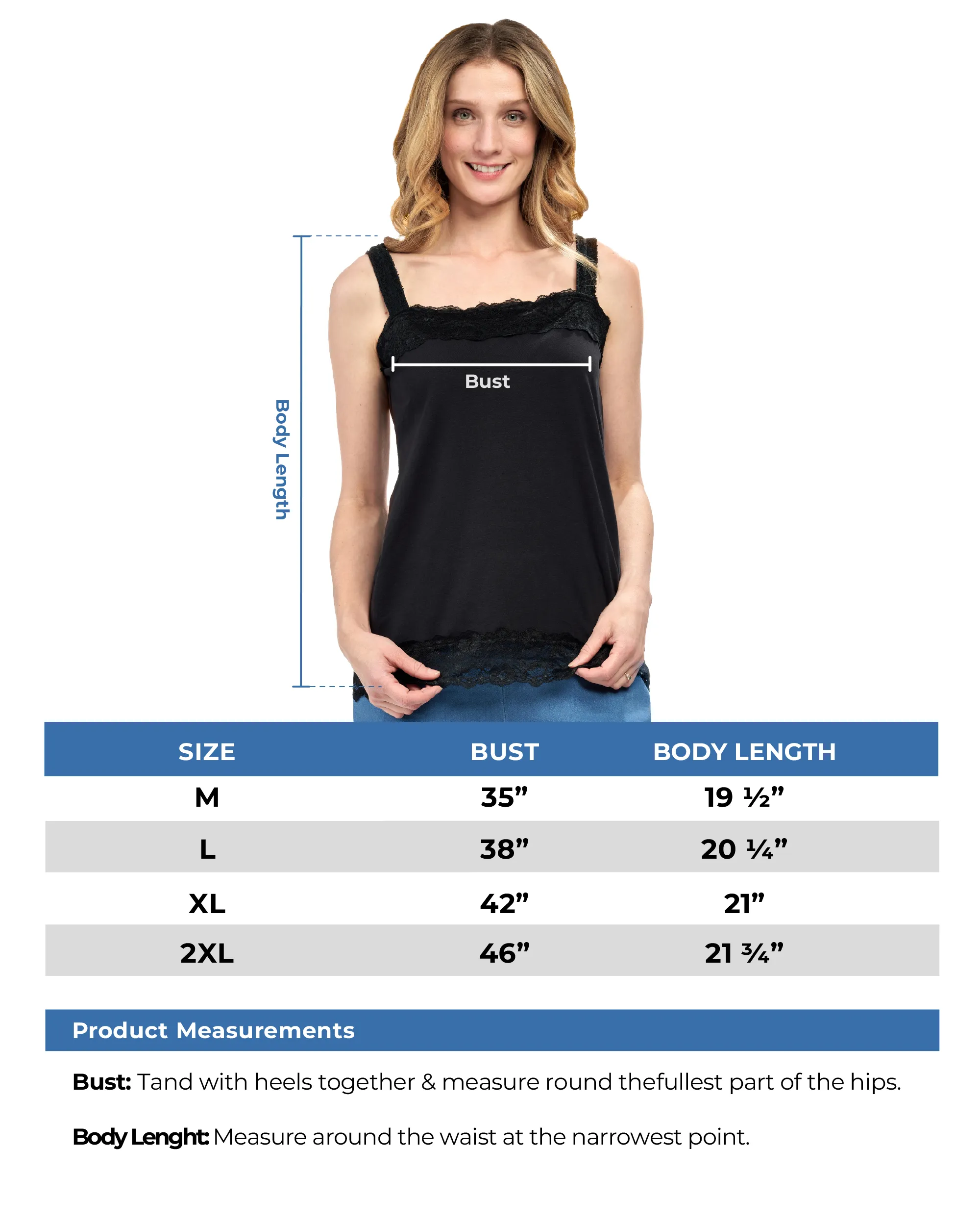 Women's Lacey Trim Cotton Blend Tank Top sold by Zulily product image thumbnail 4