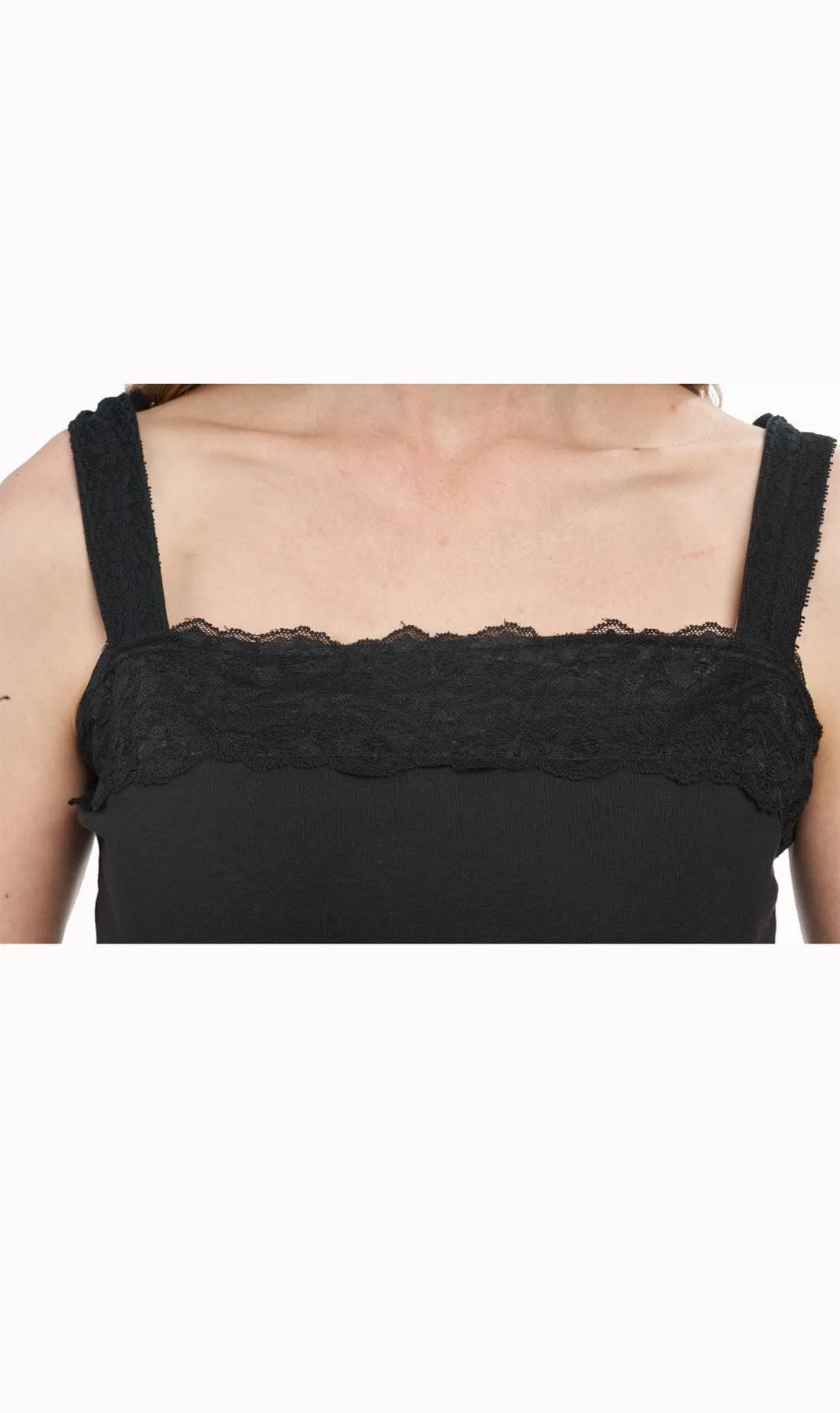 Women's Lacey Trim Cotton Blend Tank Top sold by Zulily product image thumbnail 5