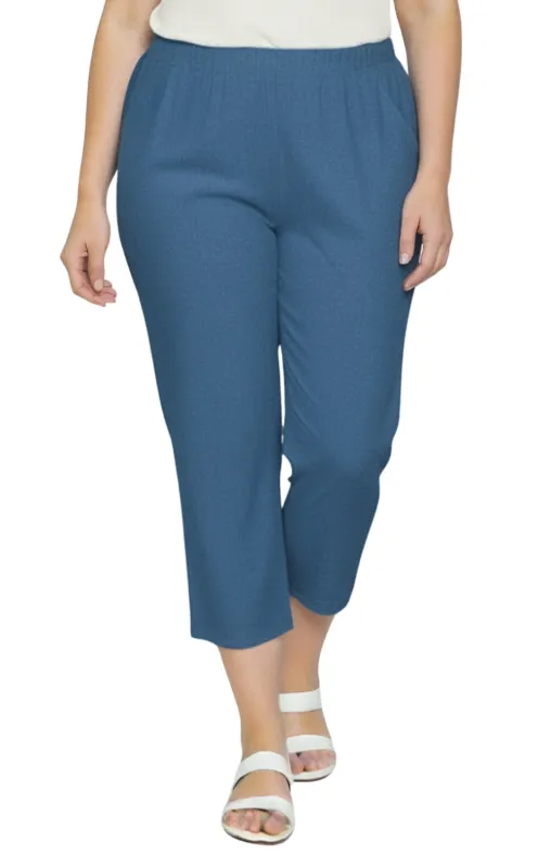 Women's Stretch Denim Capris– Lightweight Stretch made by Zulily