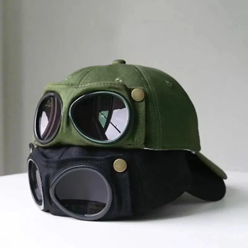 Aviator Baseball Cap – Unisex Summer Hat with Built-In Sunglasses made by Zulily