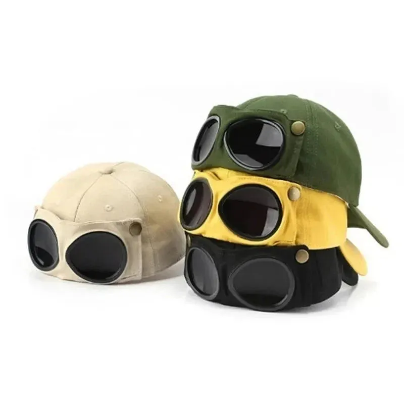 Aviator Baseball Cap – Unisex Summer Hat with Built-In Sunglasses sold by Zulily product image thumbnail 2