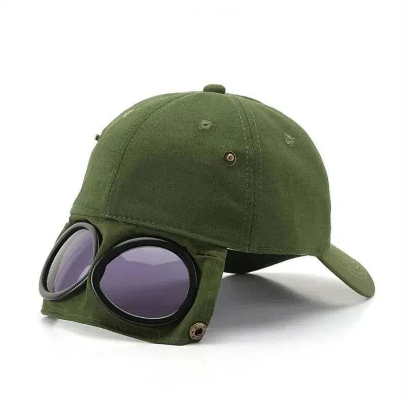 Aviator Baseball Cap – Unisex Summer Hat with Built-In Sunglasses sold by Zulily product image thumbnail 3
