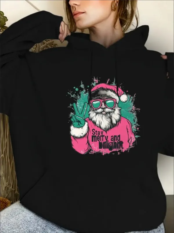Women’s Christmas Santa Claus Hoodie made by Zulily