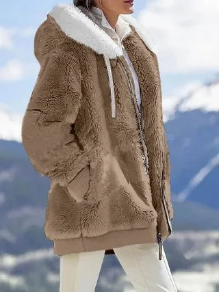 Plush Hooded Jacket – Oversized Fleece Zip-Up with Pockets sold by Zulily product image thumbnail 4