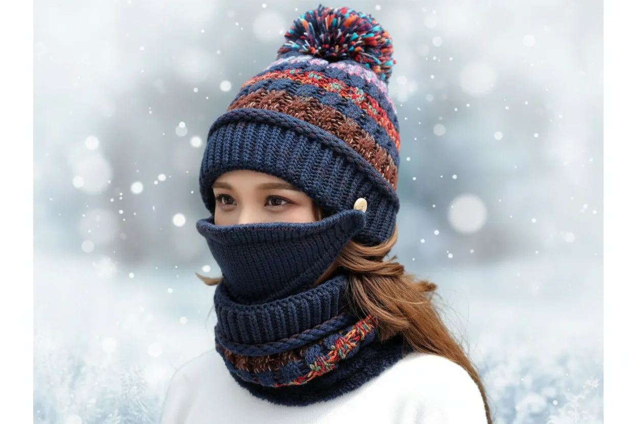 Winter Plush Knitted Hat – Soft Warm Knit Beanie for Cold Weather sold by Zulily product image thumbnail 5