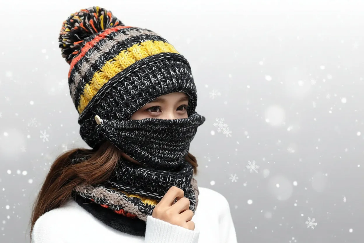 Winter Plush Knitted Hat – Soft Warm Knit Beanie for Cold Weather sold by Zulily product image thumbnail 2