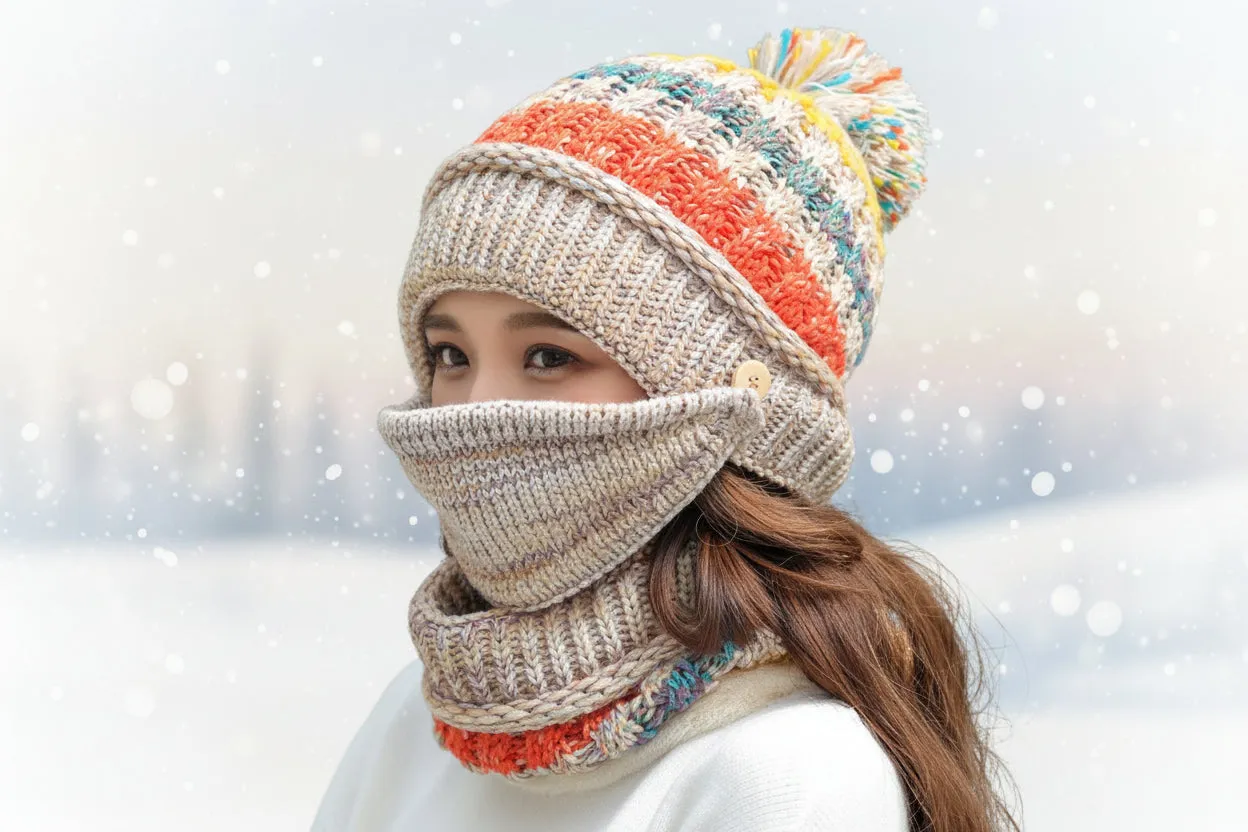 Winter Plush Knitted Hat – Soft Warm Knit Beanie for Cold Weather sold by Zulily product image thumbnail 3
