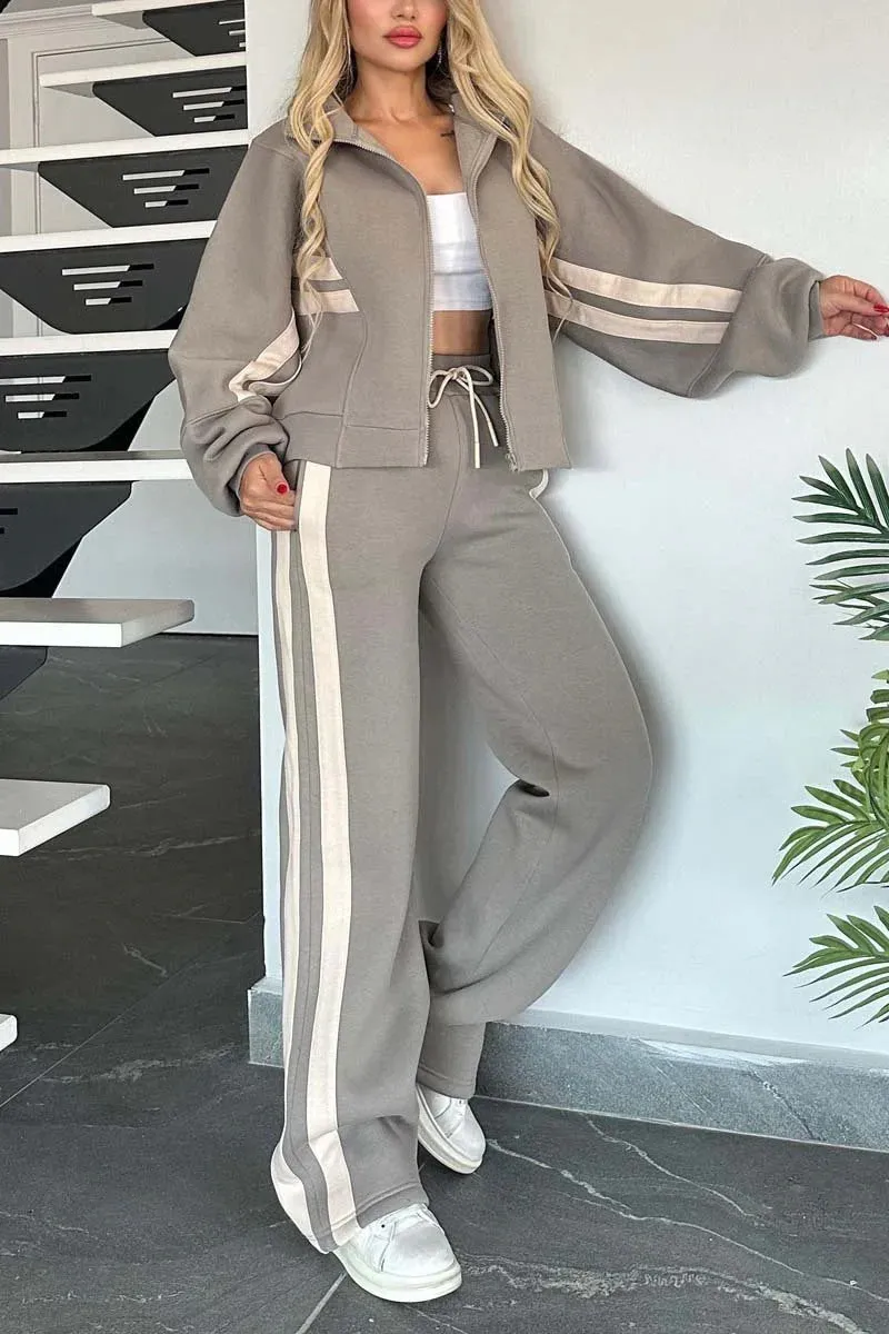 Women’s Y2K Striped Zip-Top Jacket – Retro Track Sports Suit sold by Zulily product image thumbnail 4