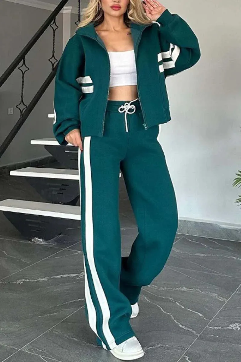 Women’s Y2K Striped Zip-Top Jacket – Retro Track Sports Suit sold by Zulily product image thumbnail 5