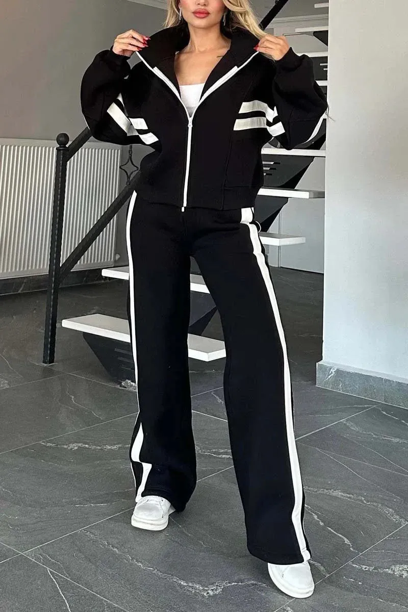 Women’s Y2K Striped Zip-Top Jacket – Retro Track Sports Suit sold by Zulily product image thumbnail 2