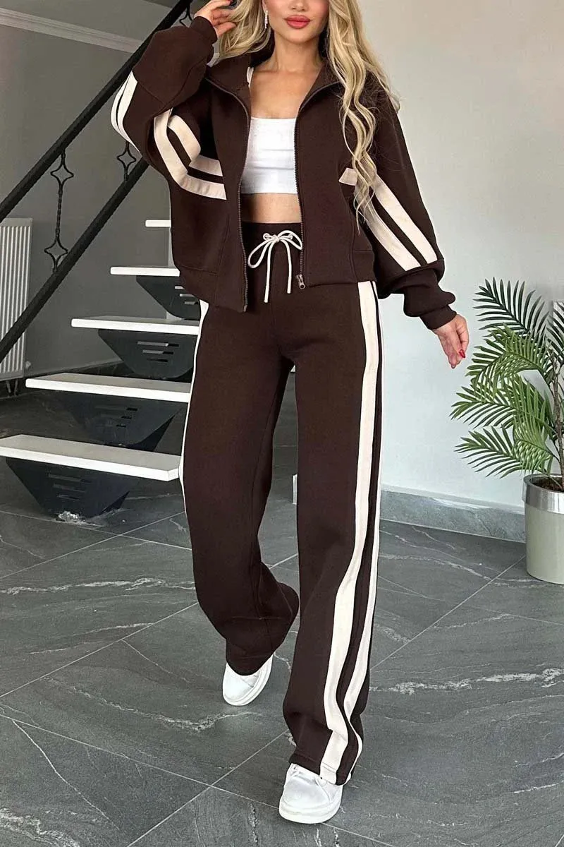 Women’s Y2K Striped Zip-Top Jacket – Retro Track Sports Suit sold by Zulily product image thumbnail 3