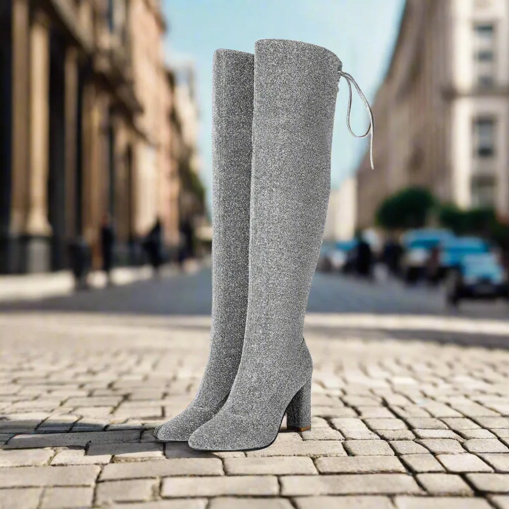 Plus-Size Over The Knee Long Boots for Women – Chunky Heel Nightclub Platform sold by Zulily product image thumbnail 2