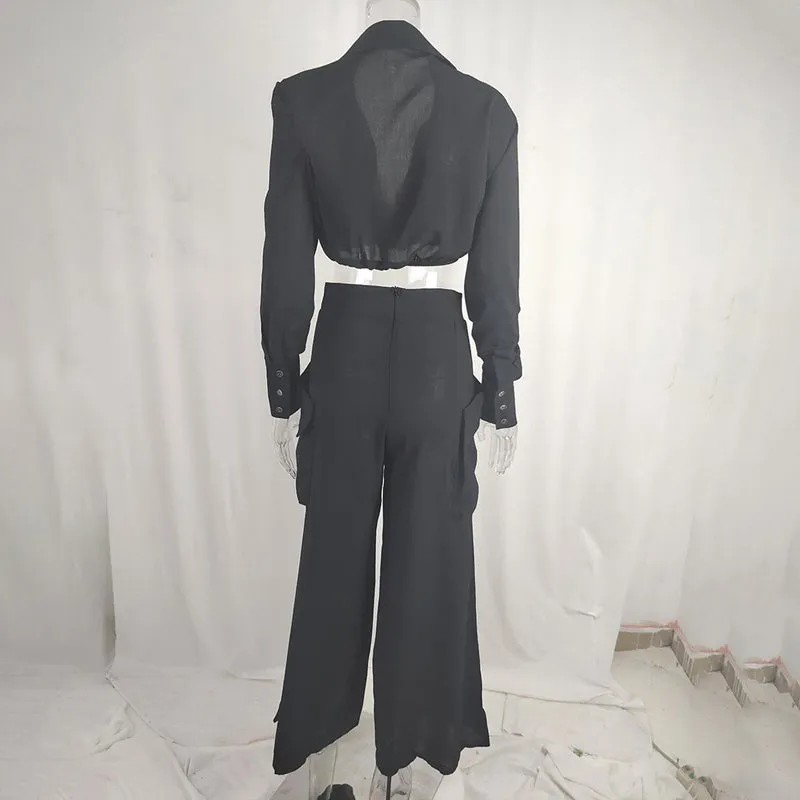 Women's Plus Size Wide Leg Elegant Pant Set sold by Zulily product image thumbnail 3