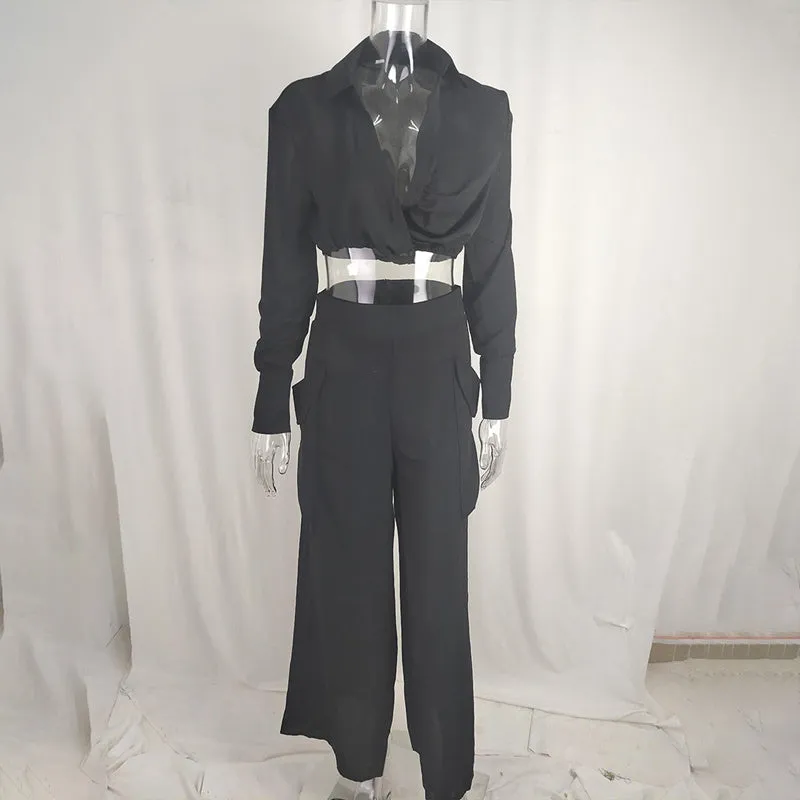 Women's Plus Size Wide Leg Elegant Pant Set sold by Zulily product image thumbnail 4